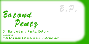 botond pentz business card